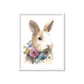 Picture of Sweet Floral Bunny I _GroupedProduct_Rectangle_Portrait_Framed_Matted_