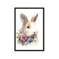Picture of Sweet Floral Bunny I _GroupedProduct_Rectangle_Portrait_Framed_Matted_