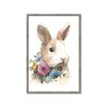 Picture of Sweet Floral Bunny I _GroupedProduct_Rectangle_Portrait_Framed_Matted_