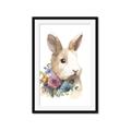 Picture of Sweet Floral Bunny I _GroupedProduct_Rectangle_Portrait_Framed_Matted_