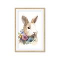 Picture of Sweet Floral Bunny I _GroupedProduct_Rectangle_Portrait_Framed_Matted_