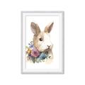 Picture of Sweet Floral Bunny I _GroupedProduct_Rectangle_Portrait_Framed_Matted_