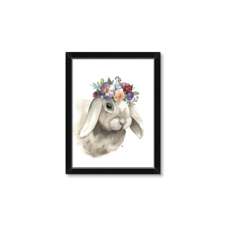 Picture of Sweet Floral Bunny _GroupedProduct_Rectangle_Portrait_Framed_Matted_