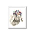 Picture of Sweet Floral Bunny _GroupedProduct_Rectangle_Portrait_Framed_Matted_