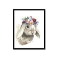 Picture of Sweet Floral Bunny _GroupedProduct_Rectangle_Portrait_Framed_Matted_