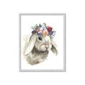 Picture of Sweet Floral Bunny _GroupedProduct_Rectangle_Portrait_Framed_Matted_