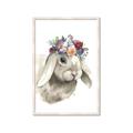 Picture of Sweet Floral Bunny _GroupedProduct_Rectangle_Portrait_Framed_Matted_