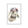 Picture of Sweet Floral Bunny _GroupedProduct_Rectangle_Portrait_Framed_Matted_