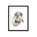 Picture of Sweet Floral Bunny _GroupedProduct_Rectangle_Portrait_Framed_Matted_