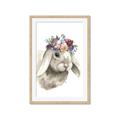 Picture of Sweet Floral Bunny _GroupedProduct_Rectangle_Portrait_Framed_Matted_