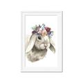 Picture of Sweet Floral Bunny _GroupedProduct_Rectangle_Portrait_Framed_Matted_