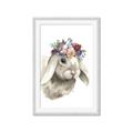 Picture of Sweet Floral Bunny _GroupedProduct_Rectangle_Portrait_Framed_Matted_