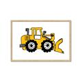 Picture of Yellow Dozer _GroupedProduct_Rectangle_Landscape_Framed_Matted_