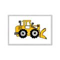 Picture of Yellow Dozer _GroupedProduct_Rectangle_Landscape_Framed_Matted_