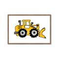 Picture of Yellow Dozer _GroupedProduct_Rectangle_Landscape_Framed_Matted_