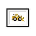 Picture of Yellow Dozer _GroupedProduct_Rectangle_Landscape_Framed_Matted_