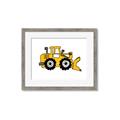 Picture of Yellow Dozer _GroupedProduct_Rectangle_Landscape_Framed_Matted_