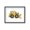 Picture of Yellow Dozer _GroupedProduct_Rectangle_Landscape_Framed_Matted_