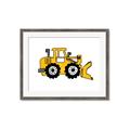 Picture of Yellow Dozer _GroupedProduct_Rectangle_Landscape_Framed_Matted_
