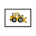 Picture of Yellow Dozer _GroupedProduct_Rectangle_Landscape_Framed_Matted_