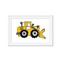 Picture of Yellow Dozer _GroupedProduct_Rectangle_Landscape_Framed_Matted_