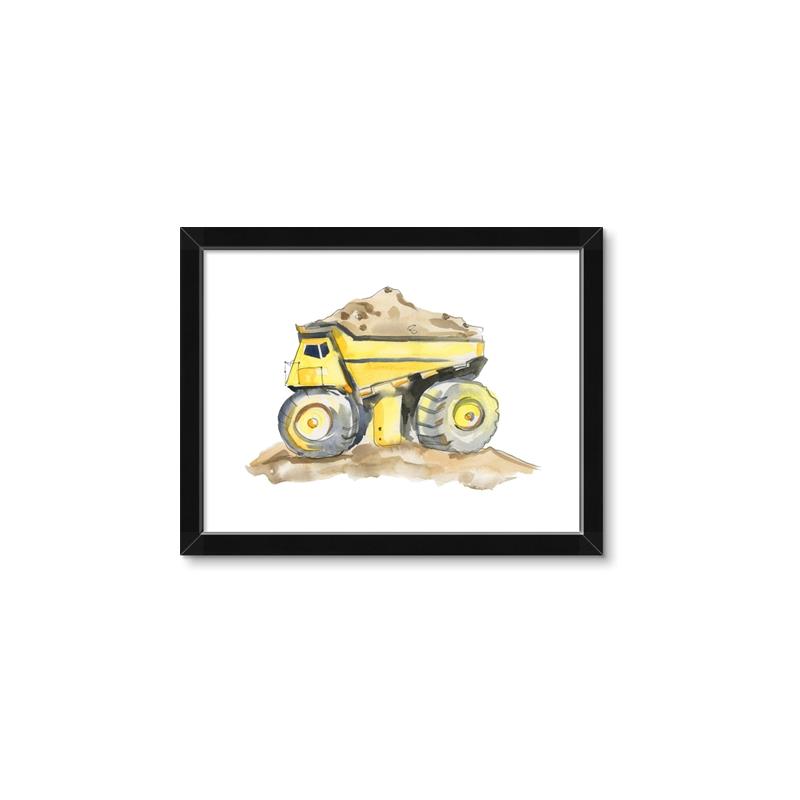 Picture of Yellow Tractor II _GroupedProduct_Rectangle_Landscape_Framed_Matted_