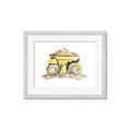 Picture of Yellow Tractor II _GroupedProduct_Rectangle_Landscape_Framed_Matted_