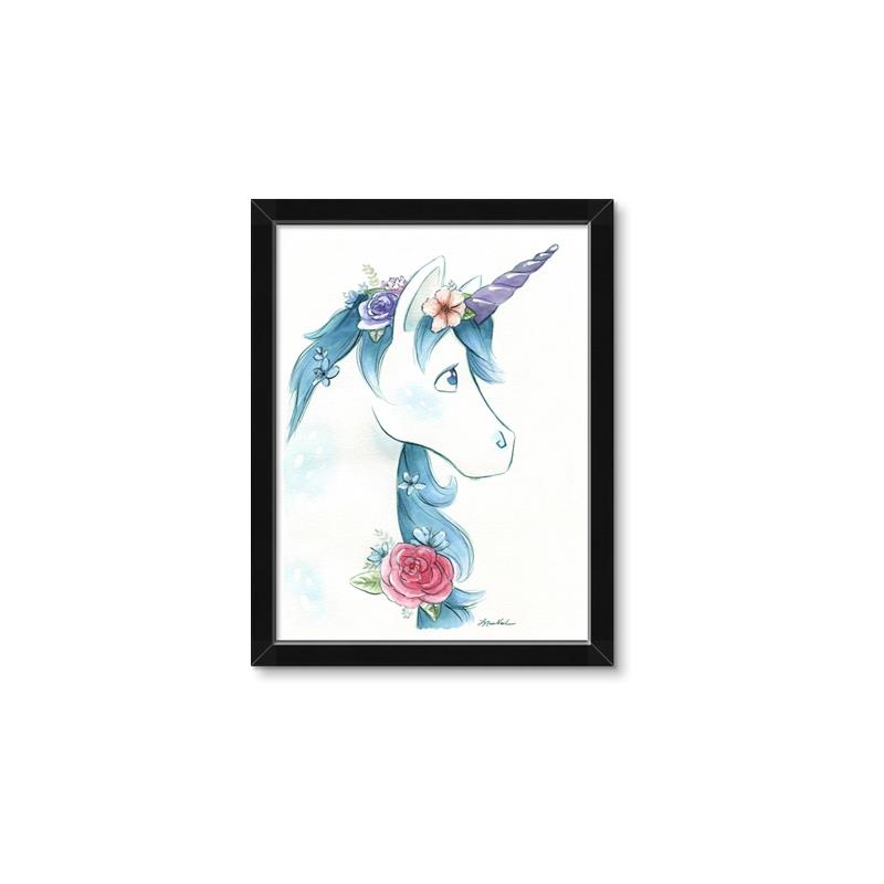 Picture of Blue Unicorn _GroupedProduct_Rectangle_Portrait_Framed_Matted_