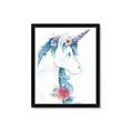Picture of Blue Unicorn _GroupedProduct_Rectangle_Portrait_Framed_Matted_