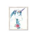 Picture of Blue Unicorn _GroupedProduct_Rectangle_Portrait_Framed_Matted_