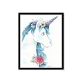Picture of Blue Unicorn _GroupedProduct_Rectangle_Portrait_Framed_Matted_