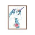 Picture of Blue Unicorn _GroupedProduct_Rectangle_Portrait_Framed_Matted_