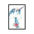 Picture of Blue Unicorn _GroupedProduct_Rectangle_Portrait_Framed_Matted_