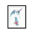 Picture of Blue Unicorn _GroupedProduct_Rectangle_Portrait_Framed_Matted_