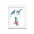 Picture of Blue Unicorn _GroupedProduct_Rectangle_Portrait_Framed_Matted_