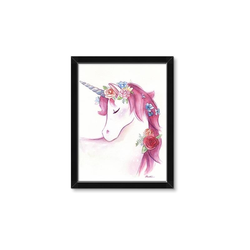 Picture of Pink Unicorn _GroupedProduct_Rectangle_Portrait_Framed_Matted_