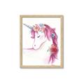 Picture of Pink Unicorn _GroupedProduct_Rectangle_Portrait_Framed_Matted_