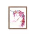 Picture of Pink Unicorn _GroupedProduct_Rectangle_Portrait_Framed_Matted_