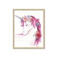 Picture of Pink Unicorn _GroupedProduct_Rectangle_Portrait_Framed_Matted_