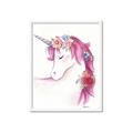 Picture of Pink Unicorn _GroupedProduct_Rectangle_Portrait_Framed_Matted_