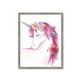Picture of Pink Unicorn _GroupedProduct_Rectangle_Portrait_Framed_Matted_