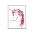 Picture of Pink Unicorn _GroupedProduct_Rectangle_Portrait_Framed_Matted_