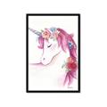 Picture of Pink Unicorn _GroupedProduct_Rectangle_Portrait_Framed_Matted_