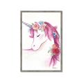 Picture of Pink Unicorn _GroupedProduct_Rectangle_Portrait_Framed_Matted_