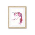 Picture of Pink Unicorn _GroupedProduct_Rectangle_Portrait_Framed_Matted_