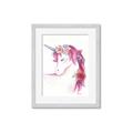 Picture of Pink Unicorn _GroupedProduct_Rectangle_Portrait_Framed_Matted_