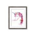 Picture of Pink Unicorn _GroupedProduct_Rectangle_Portrait_Framed_Matted_