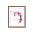 Picture of Pink Unicorn _GroupedProduct_Rectangle_Portrait_Framed_Matted_