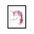 Picture of Pink Unicorn _GroupedProduct_Rectangle_Portrait_Framed_Matted_