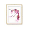 Picture of Pink Unicorn _GroupedProduct_Rectangle_Portrait_Framed_Matted_